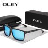 Gafas de sol polarizadas OLEY para hombre, estilo cuadrado, color negro, protección de conducción y viaje, UV400, Y6625